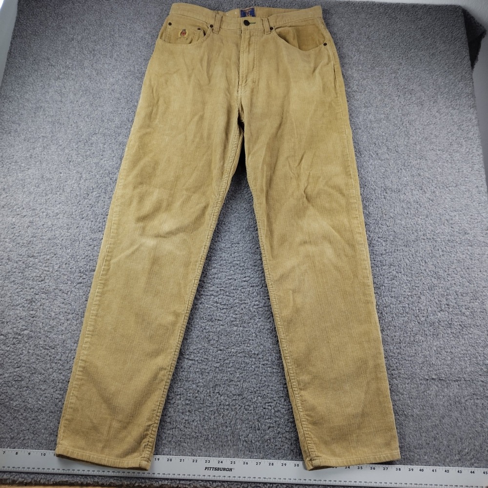 VTG Tommy Jeans Corduroy Pants Mens 32x34 Tan Straight Leg Y2K Skater EUC